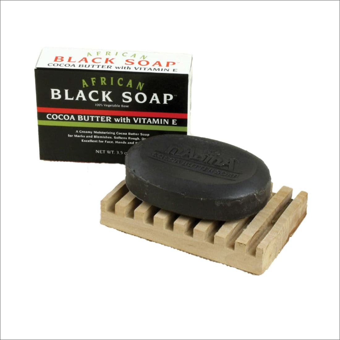 African cocoa butter black soap bar