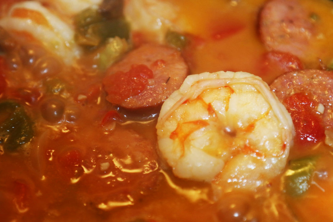 A bowl of seafood gumbo at a Black-owned Creole restaurant in New Orleans