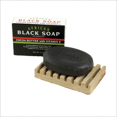 African Cocoa Butter Black Soap Bar – 3.5 oz