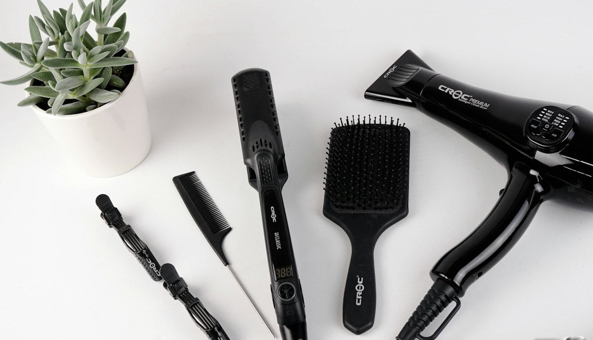 Black hair brush
