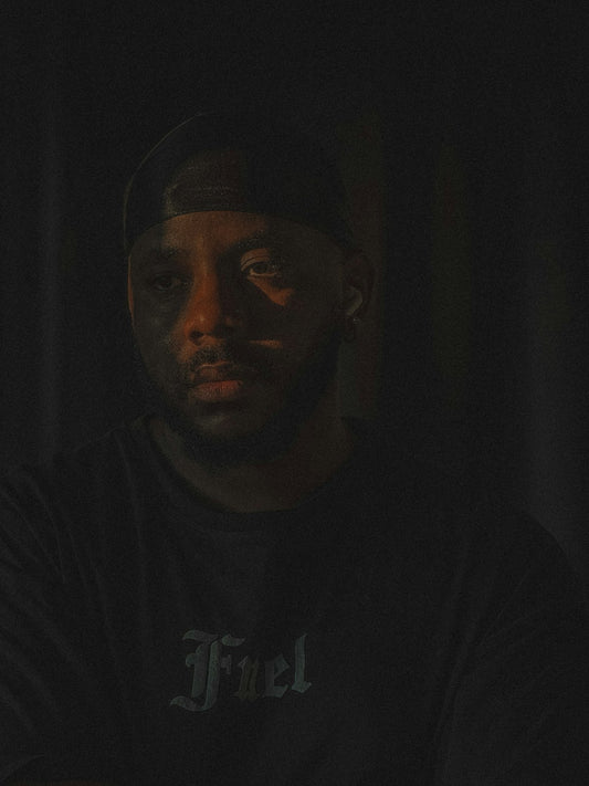 Man wearing a black durag