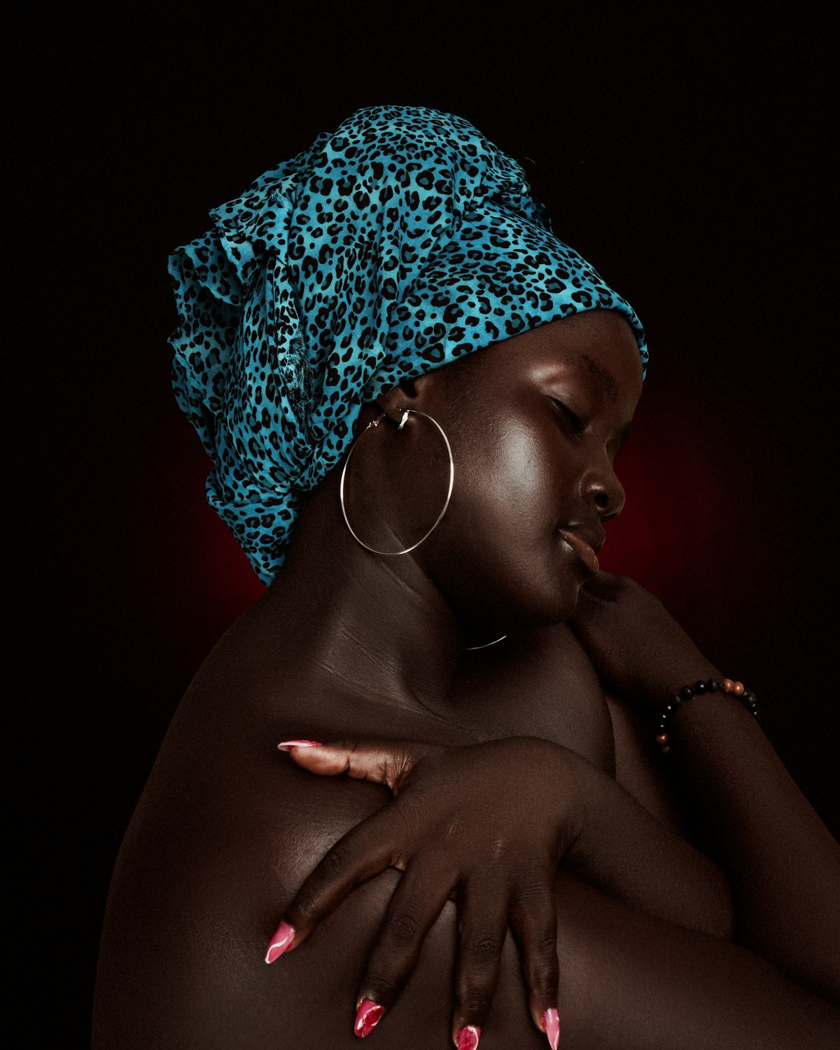 Woman wearing a head wrap