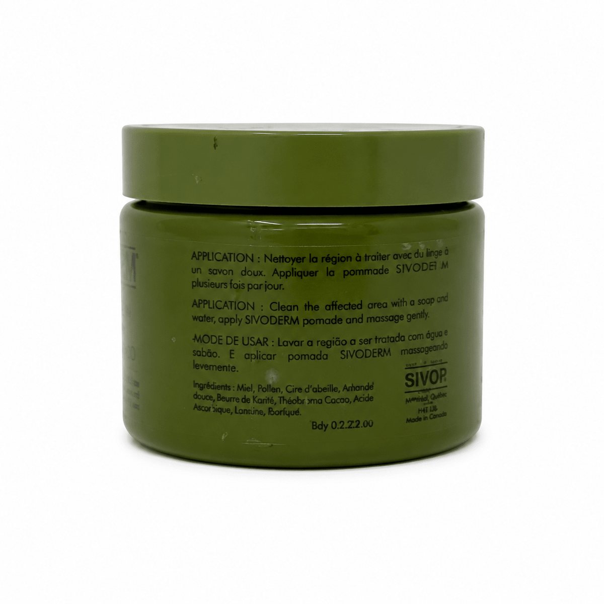 Sivoderm cream jar
