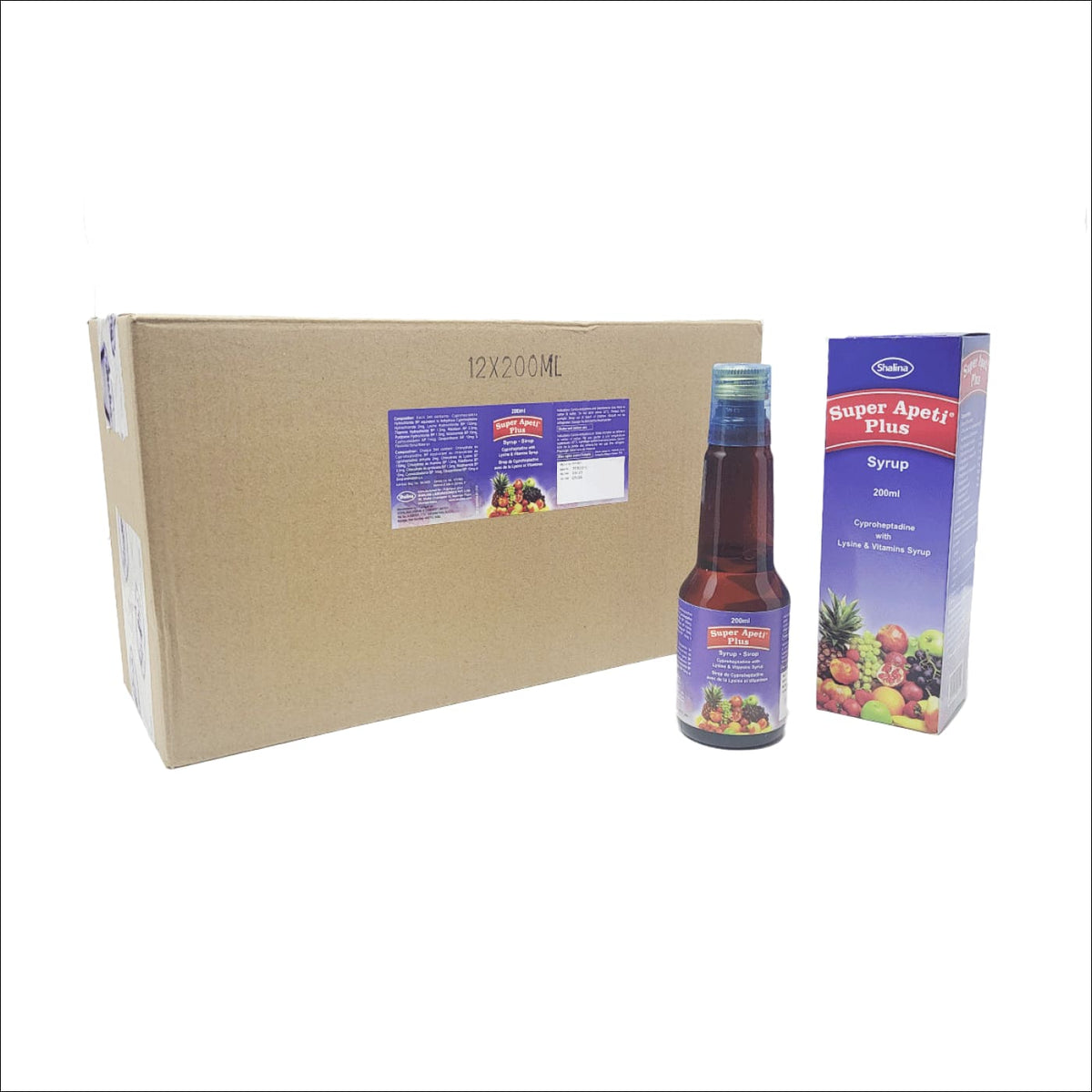 Super Apeti Plus Syrup 200ML - Case of 12 | Appetite Booster & Weight Gain Supplement