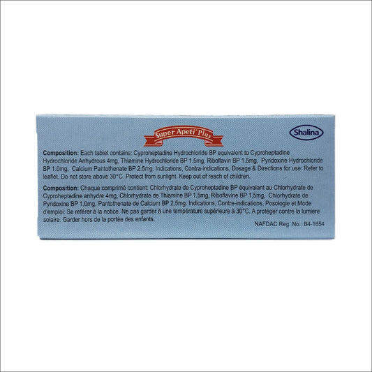 Super Apeti Plus Tablet (20 TABLETS) - Health and Cosmetics